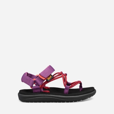 Teva Voya Infinity - Kids' Teva Hiking Sandals - Purple / Red | India (TPEI21736)